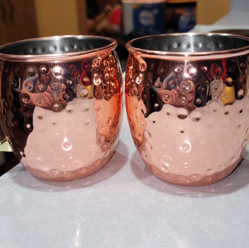 Copper Moscow Mule Mugs - Set Of 2